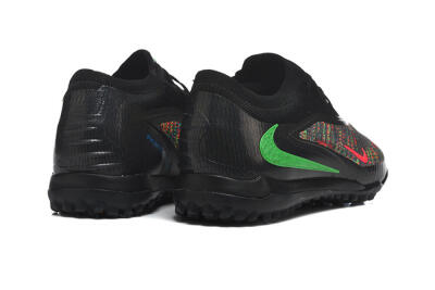 Men's Nike Phantom 6 Low Elite TF Artificial Turf Low-Tops Football Shoes - Black/Vibrant Green/Hyper Red