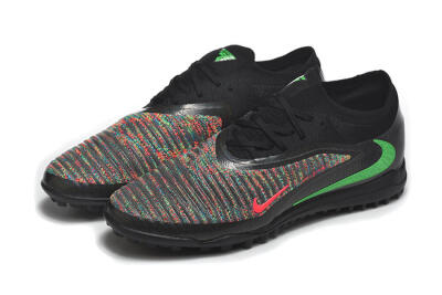Men's Nike Phantom 6 Low Elite TF Artificial Turf Low-Tops Football Shoes - Black/Vibrant Green/Hyper Red