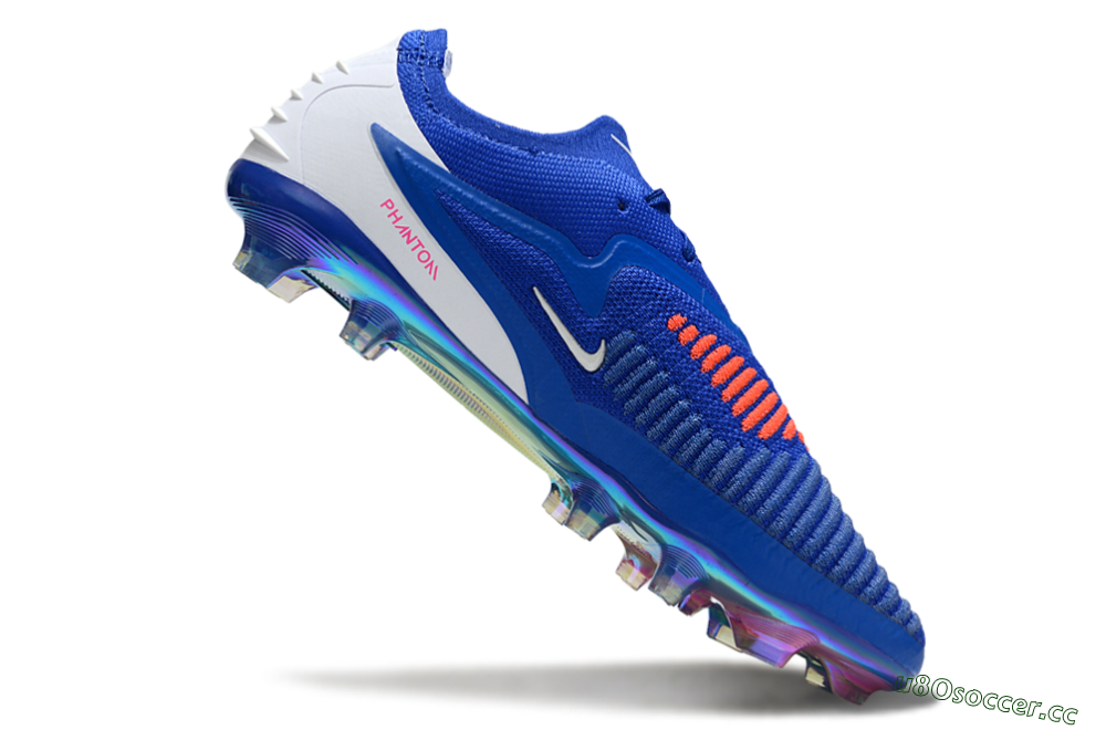Unisex Nike Phantom 6 Low Elite FG Firm Ground Low-Tops Football Boots - Blue/Electric Blue/Neon Pink 4