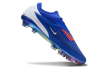 Unisex Nike Phantom 6 Low Elite FG Firm Ground Low-Tops Football Boots - Blue/Electric Blue/Neon Pink