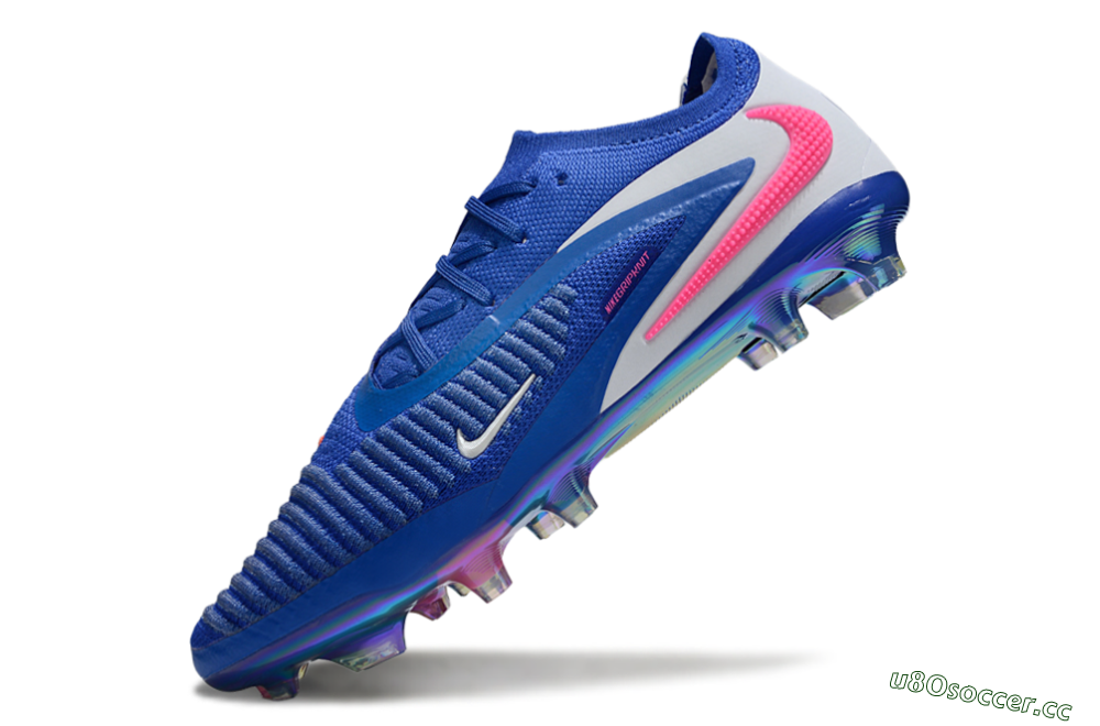 Unisex Nike Phantom 6 Low Elite FG Firm Ground Low-Tops Football Boots - Blue/Electric Blue/Neon Pink 5