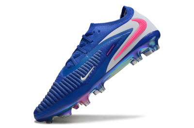 Unisex Nike Phantom 6 Low Elite FG Firm Ground Low-Tops Football Boots - Blue/Electric Blue/Neon Pink