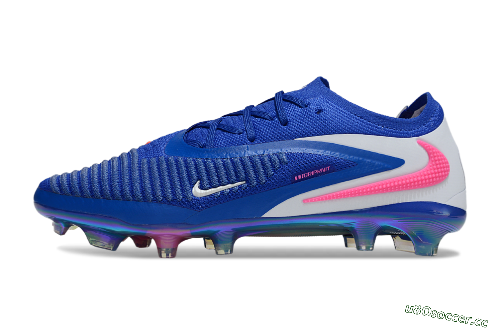 Unisex Nike Phantom 6 Low Elite FG Firm Ground Low-Tops Football Boots - Blue/Electric Blue/Neon Pink 0