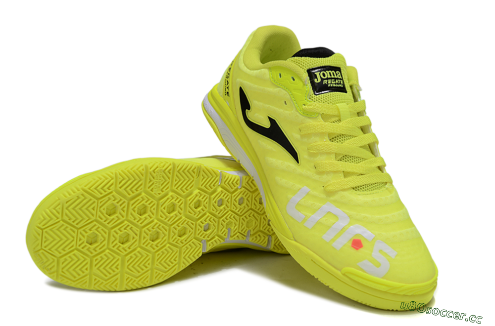 Men's Joma Top Flex IC Indoor & Futsal Low-Tops Football Shoes - Yellow/Neon Yellow/Black 3