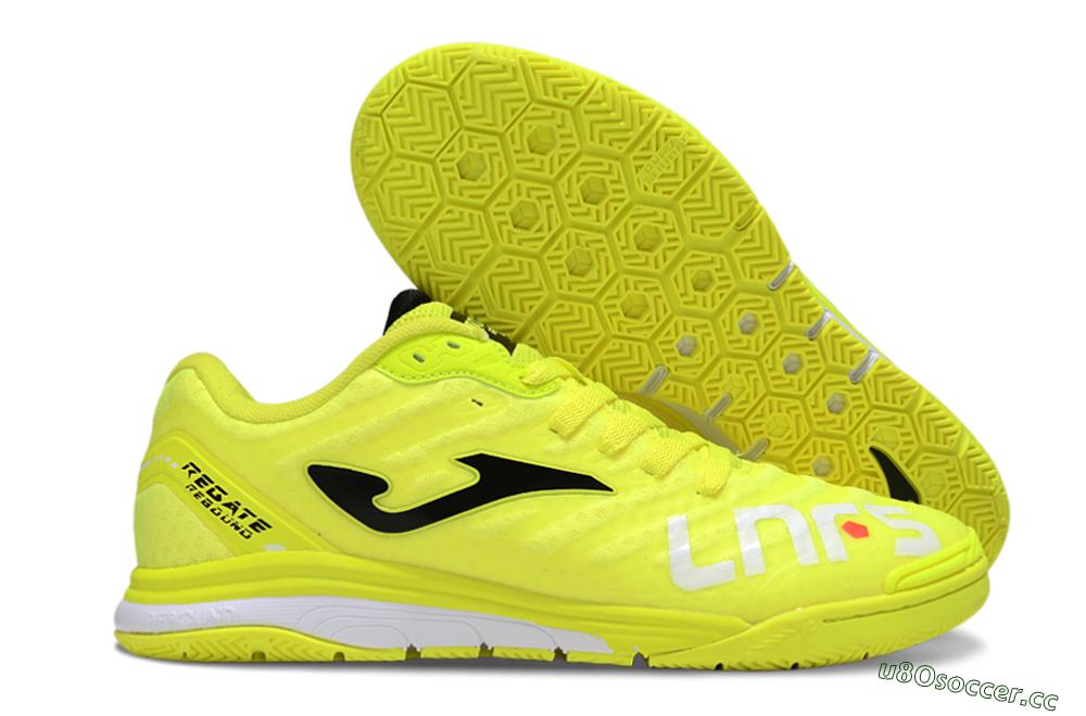 Men's Joma Top Flex IC Indoor & Futsal Low-Tops Football Shoes - Yellow/Neon Yellow/Black 2