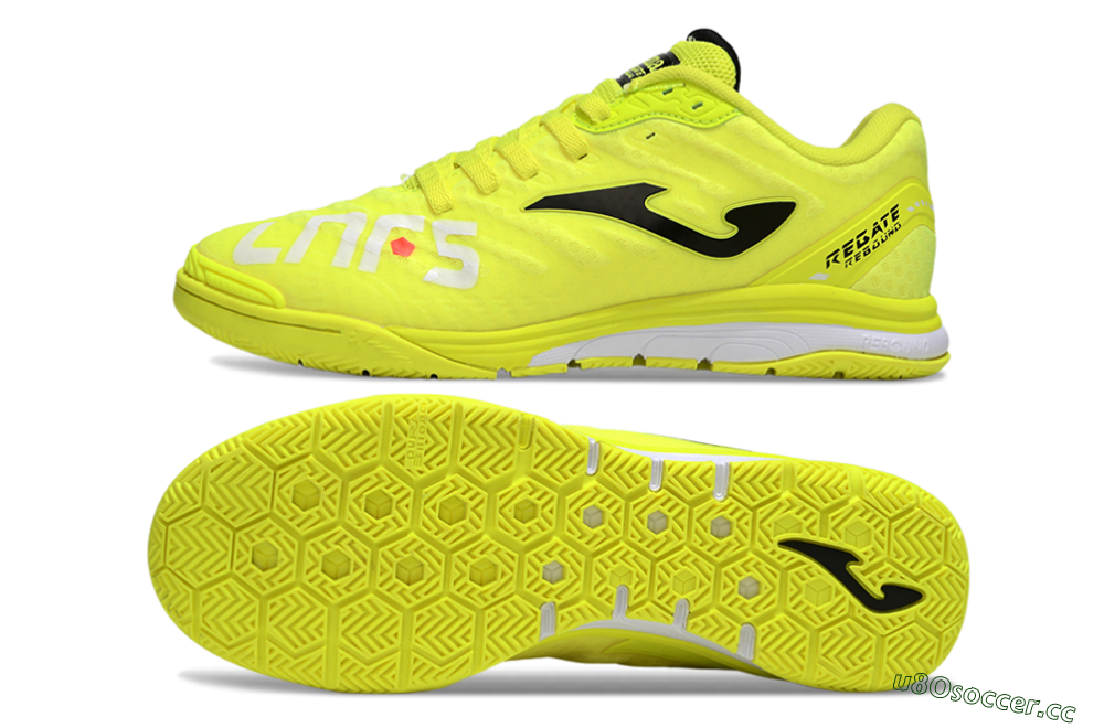 Men's Joma Top Flex IC Indoor & Futsal Low-Tops Football Shoes - Yellow/Neon Yellow/Black 1