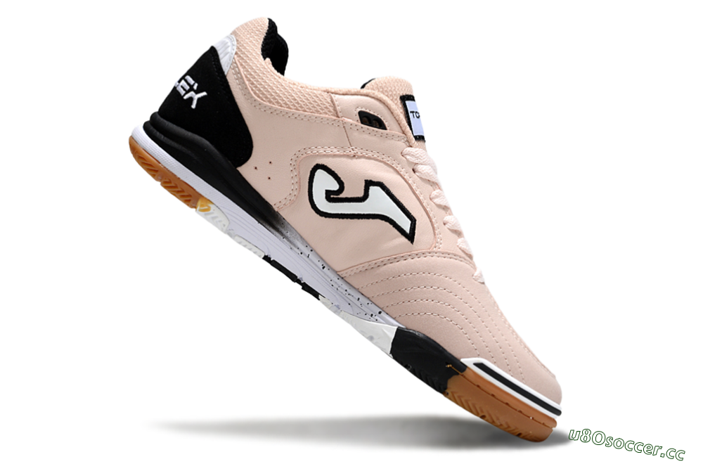 Men's Joma Top Flex IC Indoor & Futsal Low-Tops Football Shoes - Pink/Peach Mist/Classic Black 4