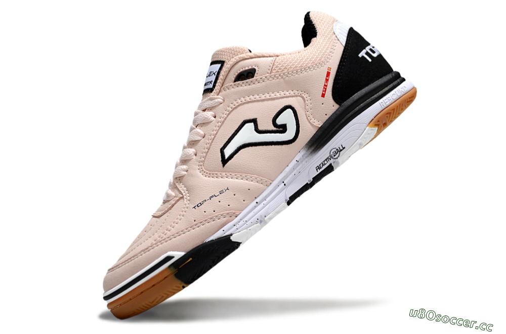 Men's Joma Top Flex IC Indoor & Futsal Low-Tops Football Shoes - Pink/Peach Mist/Classic Black 5