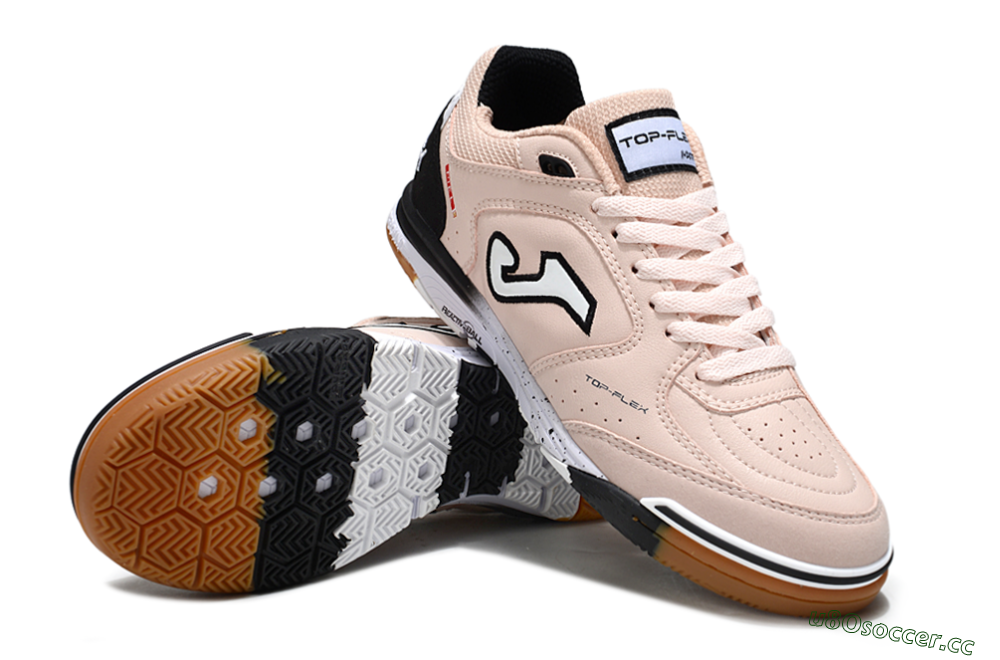 Men's Joma Top Flex IC Indoor & Futsal Low-Tops Football Shoes - Pink/Peach Mist/Classic Black 3