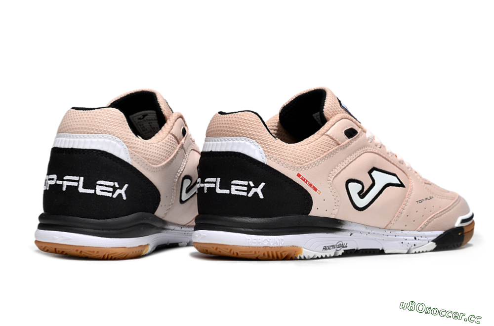 Men's Joma Top Flex IC Indoor & Futsal Low-Tops Football Shoes - Pink/Peach Mist/Classic Black 6