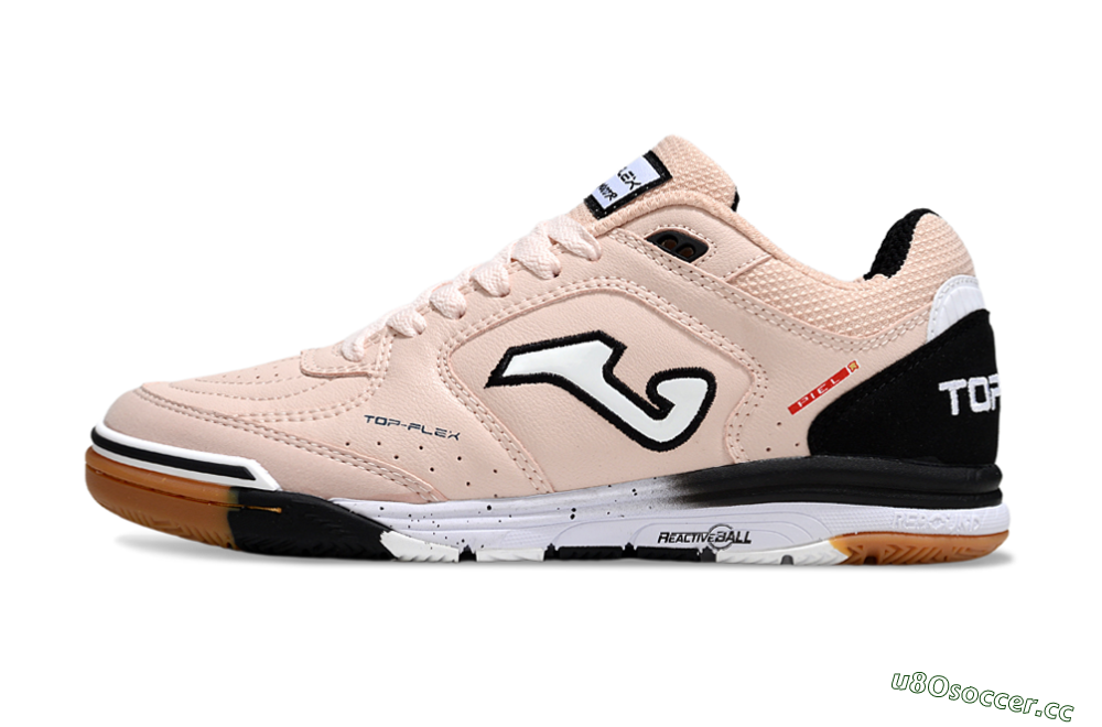 Men's Joma Top Flex IC Indoor & Futsal Low-Tops Football Shoes - Pink/Peach Mist/Classic Black 0