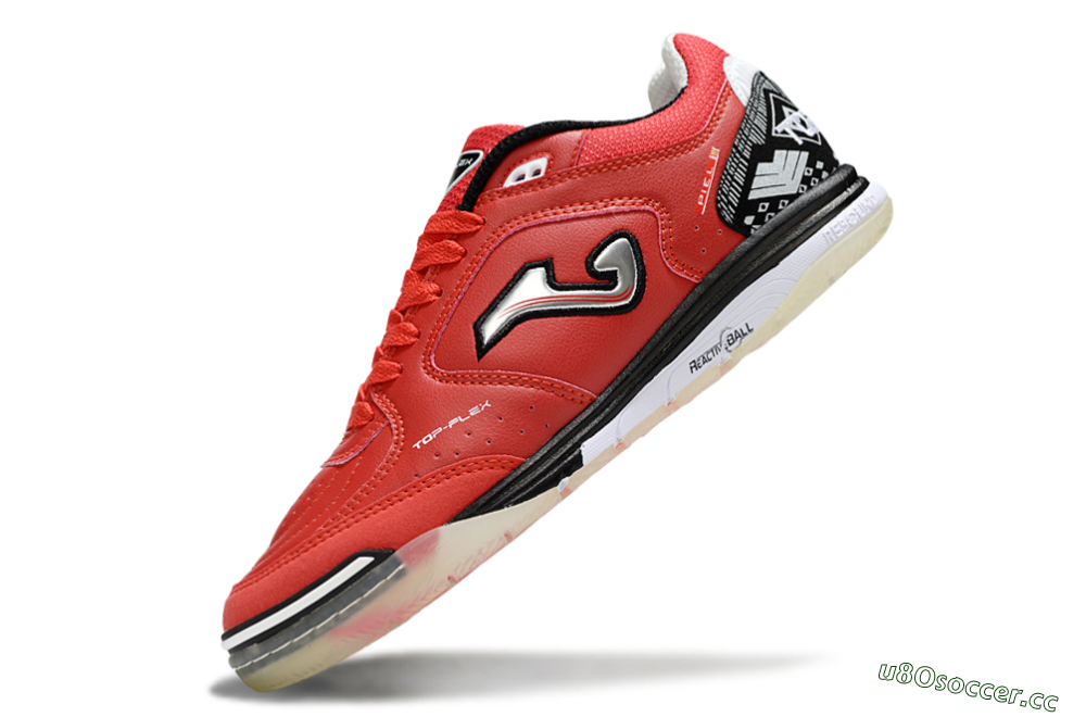 Men's Joma Top Flex IC Indoor & Futsal Low-Tops Football Shoes - Red/Crimson Blaze/Black Knight 5