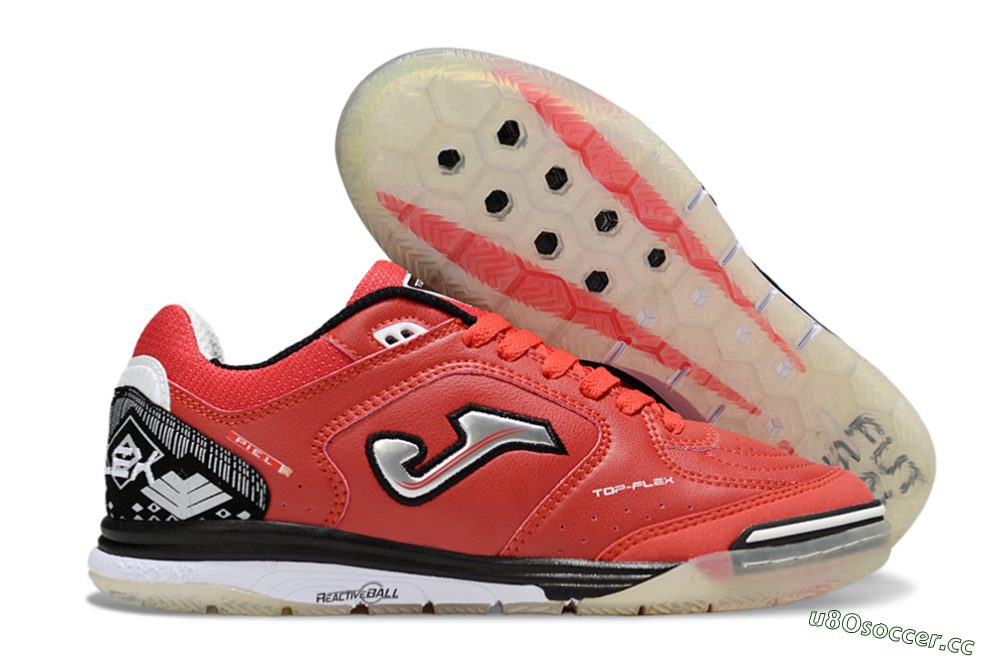 Men's Joma Top Flex IC Indoor & Futsal Low-Tops Football Shoes - Red/Crimson Blaze/Black Knight 2