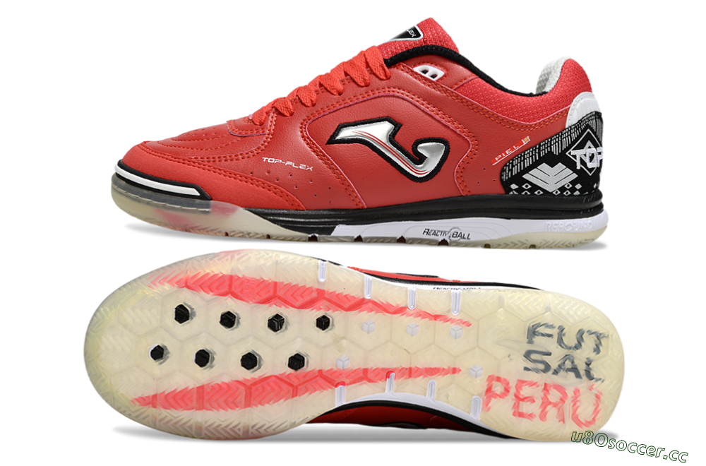 Men's Joma Top Flex IC Indoor & Futsal Low-Tops Football Shoes - Red/Crimson Blaze/Black Knight 1