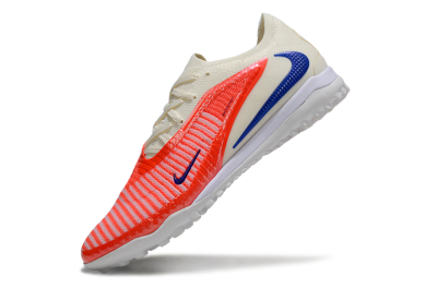 Unisex Nike Phantom 6 Low Elite TF Artificial Turf Low-Tops Football Shoes - Red/Sunset Orange/Cool Blue