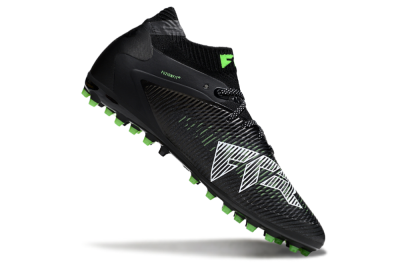 Men's Puma Future 8 Ultimate MG Multi Ground Low-Tops Football Boots - Black/Neon Green/Electric Green