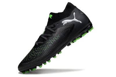 Men's Puma Future 8 Ultimate MG Multi Ground Low-Tops Football Boots - Black/Neon Green/Electric Green