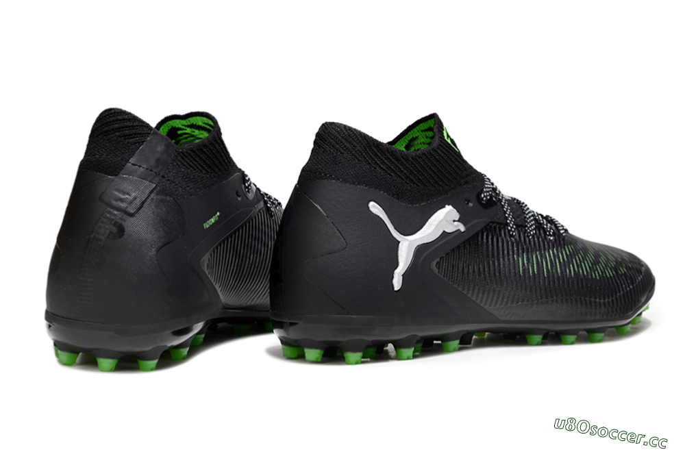 Men's Puma Future 8 Ultimate MG Multi Ground Low-Tops Football Boots - Black/Neon Green/Electric Green 6