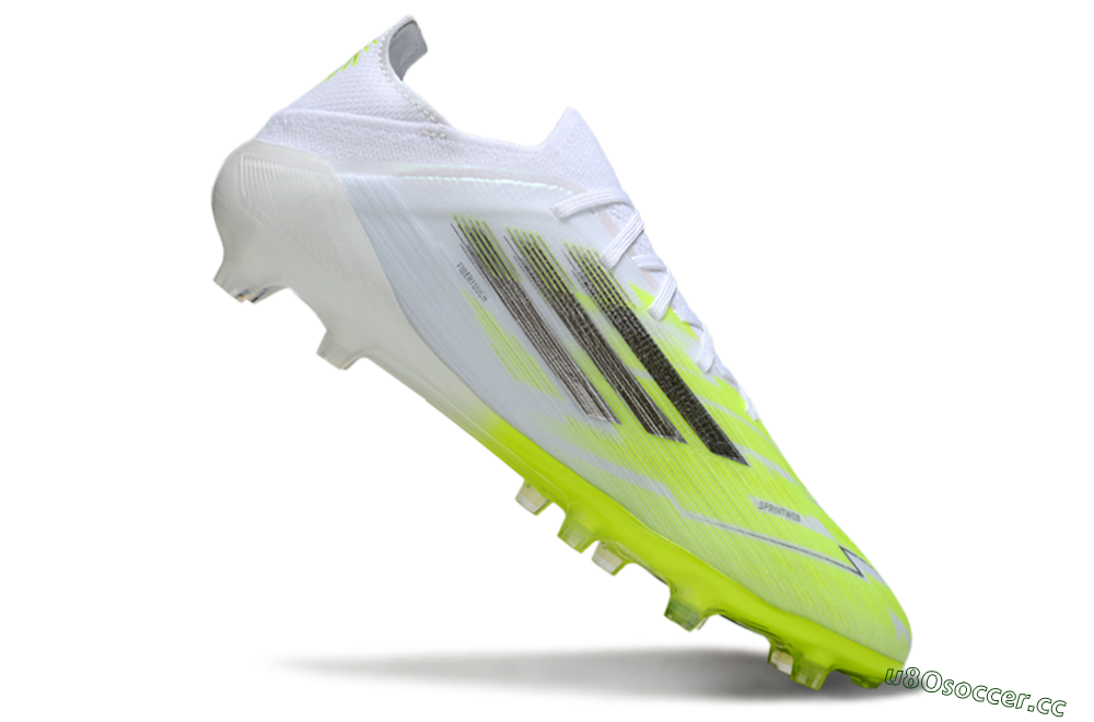 Men's Adidas F50 Pro FG Firm Ground Low-Tops Football Boots - Yellow/Lime Green/White 4
