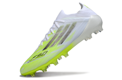 Men's Adidas F50 Pro FG Firm Ground Low-Tops Football Boots - Yellow/Lime Green/White