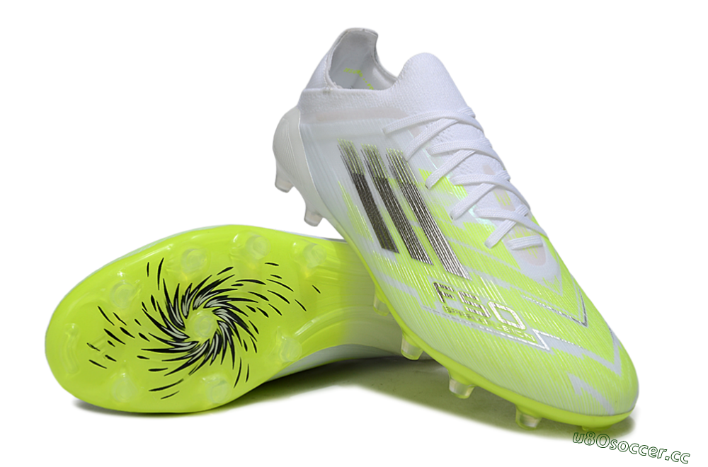 Men's Adidas F50 Pro FG Firm Ground Low-Tops Football Boots - Yellow/Lime Green/White 3