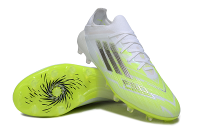 Men's Adidas F50 Pro FG Firm Ground Low-Tops Football Boots - Yellow/Lime Green/White