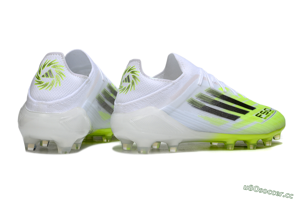 Men's Adidas F50 Pro FG Firm Ground Low-Tops Football Boots - Yellow/Lime Green/White 6