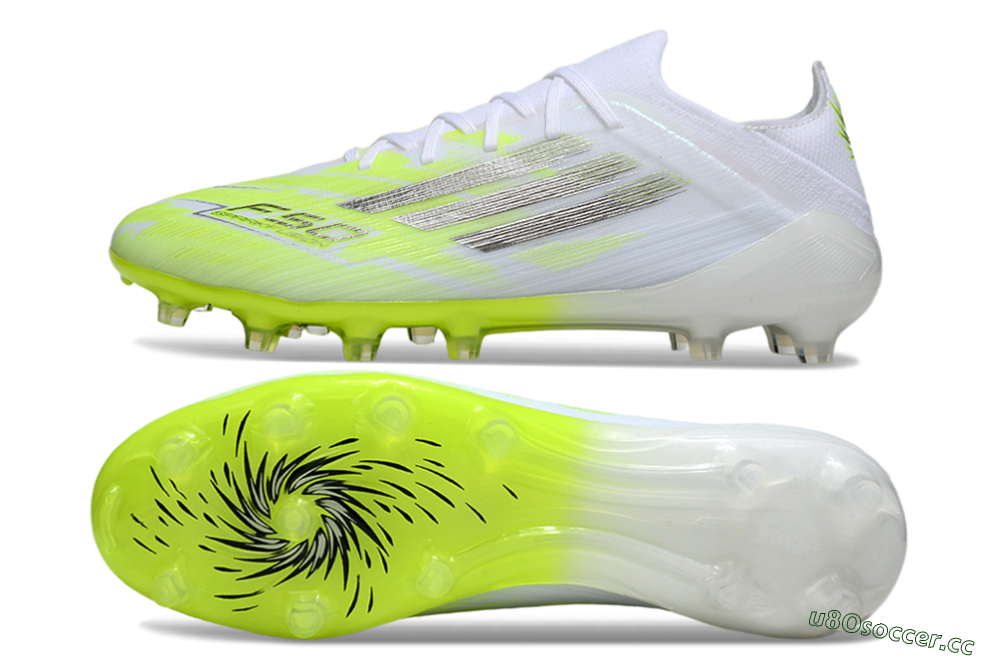 Men's Adidas F50 Pro FG Firm Ground Low-Tops Football Boots - Yellow/Lime Green/White 1