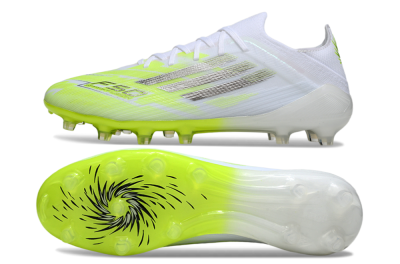Men's Adidas F50 Pro FG Firm Ground Low-Tops Football Boots - Yellow/Lime Green/White