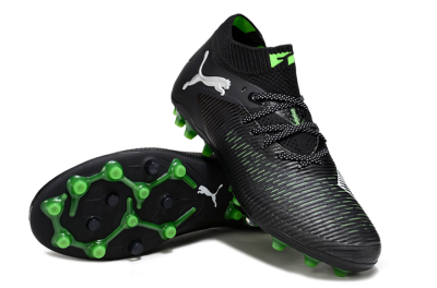 Men's Puma Future 8 Ultimate MG Multi Ground Low-Tops Football Boots - Black/Neon Green/Anthracite