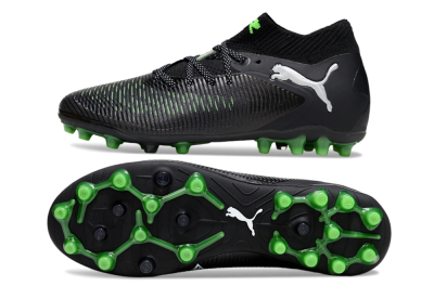 Men's Puma Future 8 Ultimate MG Multi Ground Low-Tops Football Boots - Black/Neon Green/Anthracite