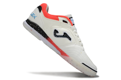 Men's Joma Top Flex IC Indoor & Futsal Low-Tops Football Shoes - White/Vibrant Red/Black