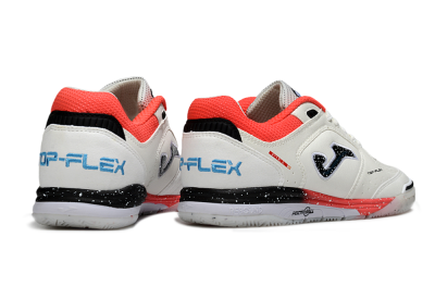 Men's Joma Top Flex IC Indoor & Futsal Low-Tops Football Shoes - White/Vibrant Red/Black