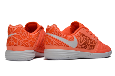 Unisex Nike Lunar Gato 2 IC Indoor & Futsal Low-Tops Football Shoes - Orange/Vibrant Sunrise/Blazing Coral
