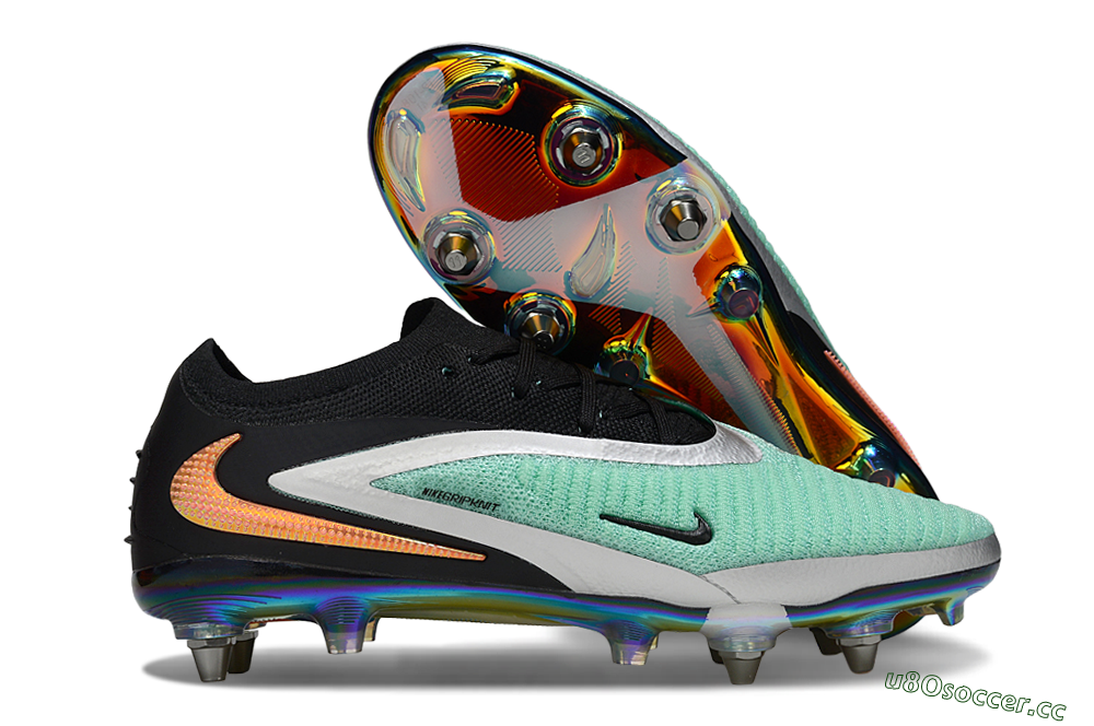 Unisex Nike Phantom 6 Low Elite SG Soft Ground Low-Tops Football Boots - Green/Mint Green/Shimmering Black 2