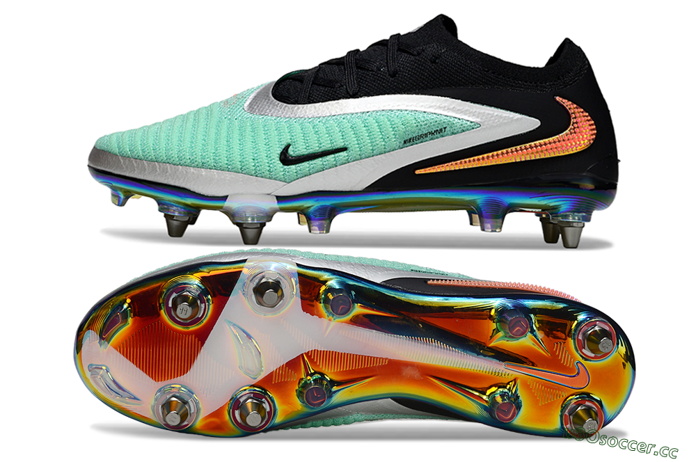 Unisex Nike Phantom 6 Low Elite SG Soft Ground Low-Tops Football Boots - Green/Mint Green/Shimmering Black 1