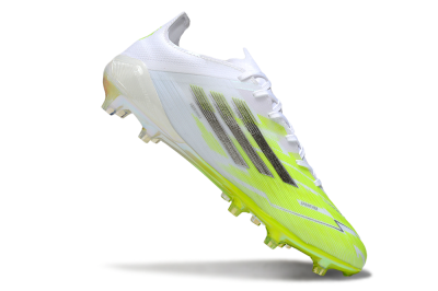 Men's Adidas F50 Pro FG Firm Ground Low-Tops Football Boots - Yellow/Bright Lime/White