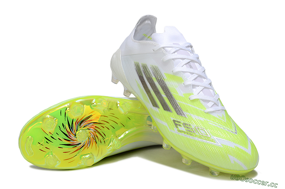 Men's Adidas F50 Pro FG Firm Ground Low-Tops Football Boots - Yellow/Bright Lime/White 3