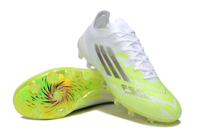 Men's Adidas F50 Pro FG Firm Ground Low-Tops Football Boots - Yellow/Bright Lime/White