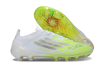 Men's Adidas F50 Pro FG Firm Ground Low-Tops Football Boots - Yellow/Bright Lime/White