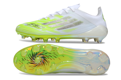 Men's Adidas F50 Pro FG Firm Ground Low-Tops Football Boots - Yellow/Bright Lime/White