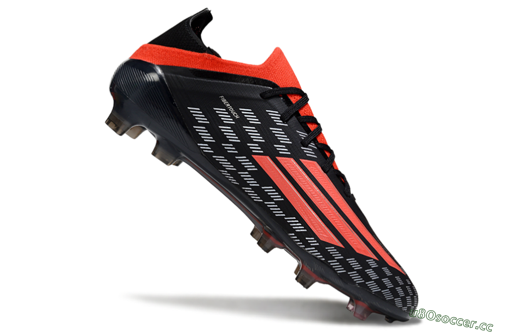 Men's Adidas F50 Pro FG Firm Ground Low-Tops Football Boots - Black/Vibrant Red/Stealth Black 4