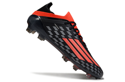 Men's Adidas F50 Pro FG Firm Ground Low-Tops Football Boots - Black/Vibrant Red/Stealth Black