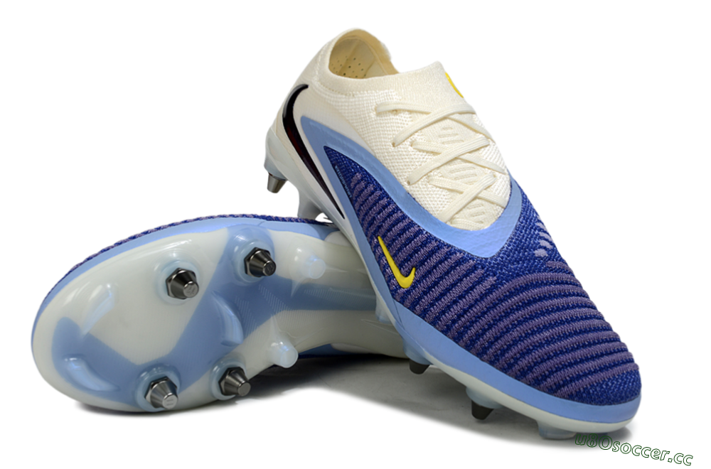 Unisex Nike Phantom 6 Low Elite SG Soft Ground Low-Tops Football Boots - Blue/Light Blue/White 3