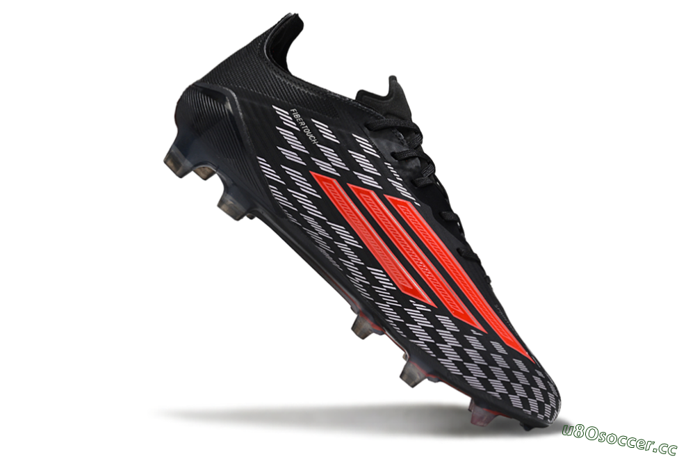 Men's Adidas F50 Pro FG Firm Ground Low-Tops Football Boots - Black/Bright Red/White 4