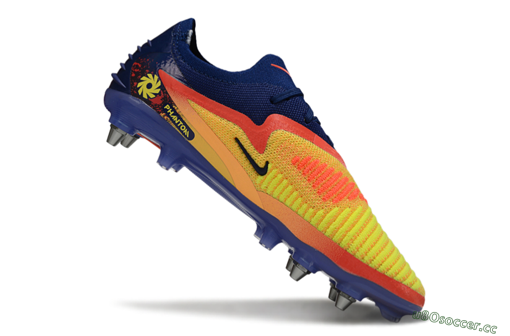 Unisex Nike Phantom 6 Low Elite SG Soft Ground Low-Tops Football Boots - Yellow/Bright Yellow/Deep Blue 4