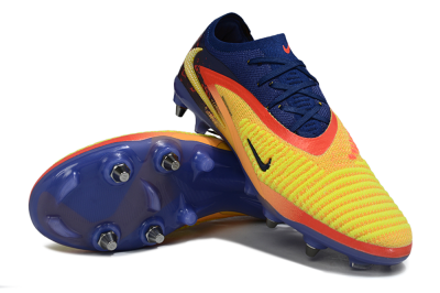 Unisex Nike Phantom 6 Low Elite SG Soft Ground Low-Tops Football Boots - Yellow/Bright Yellow/Deep Blue