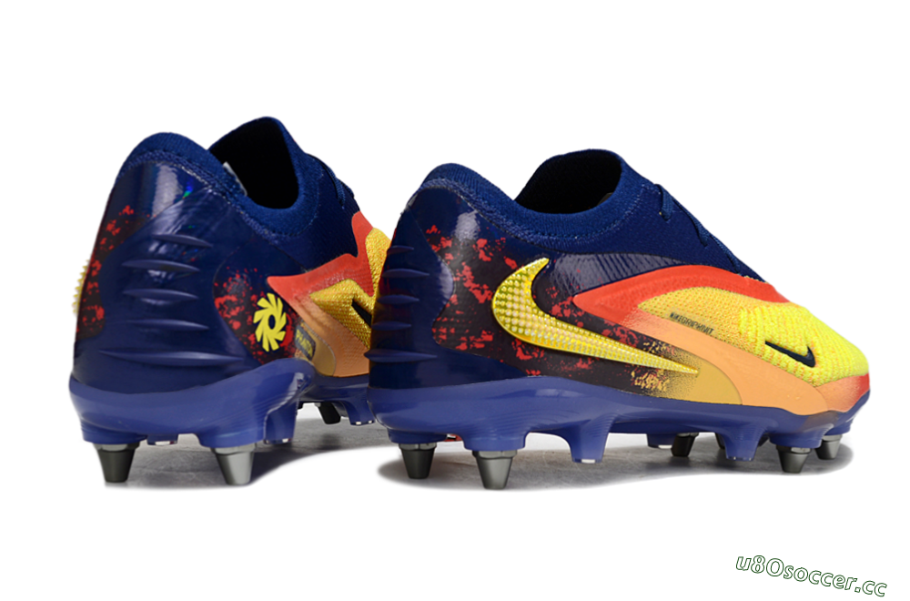 Unisex Nike Phantom 6 Low Elite SG Soft Ground Low-Tops Football Boots - Yellow/Bright Yellow/Deep Blue 6