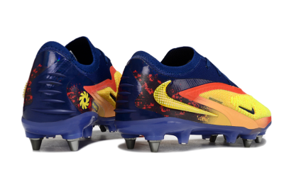 Unisex Nike Phantom 6 Low Elite SG Soft Ground Low-Tops Football Boots - Yellow/Bright Yellow/Deep Blue
