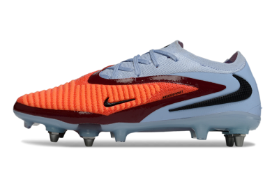 Unisex Nike Phantom 6 Low Elite SG Soft Ground Low-Tops Football Boots - Orange/Crimson Red/Sky Blue